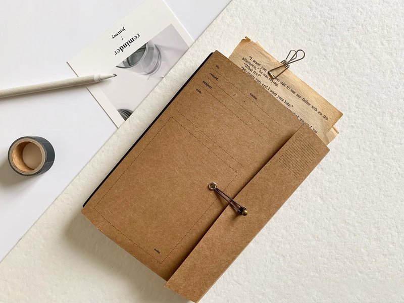 Paper File ver.1 | 可重复填充笔记本系统 (牛皮纸封面 + 2 本内页) - 笔记本/手帐 - 纸 
