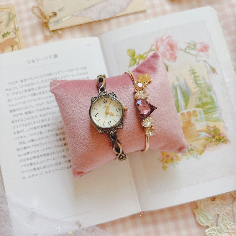 圣诞礼物 复古画框手链表 Vintage Frame Bracelet Watch - 女表 - 其他材质 金色