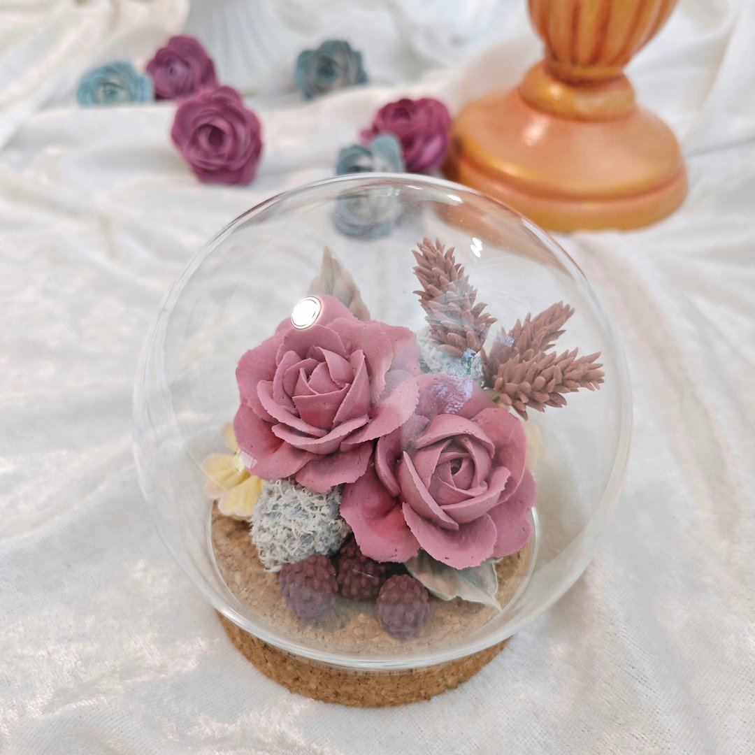 Rose in Glass 被保存的爱 手工立体花艺 Art Floral 情人节礼物 - 摆饰 - 其他材质 