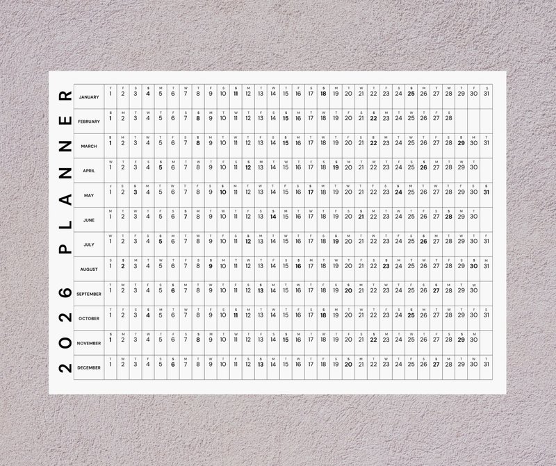 Timeless V.2 2026 可打印挂历 - 电子手帐及素材 - 其他材质 