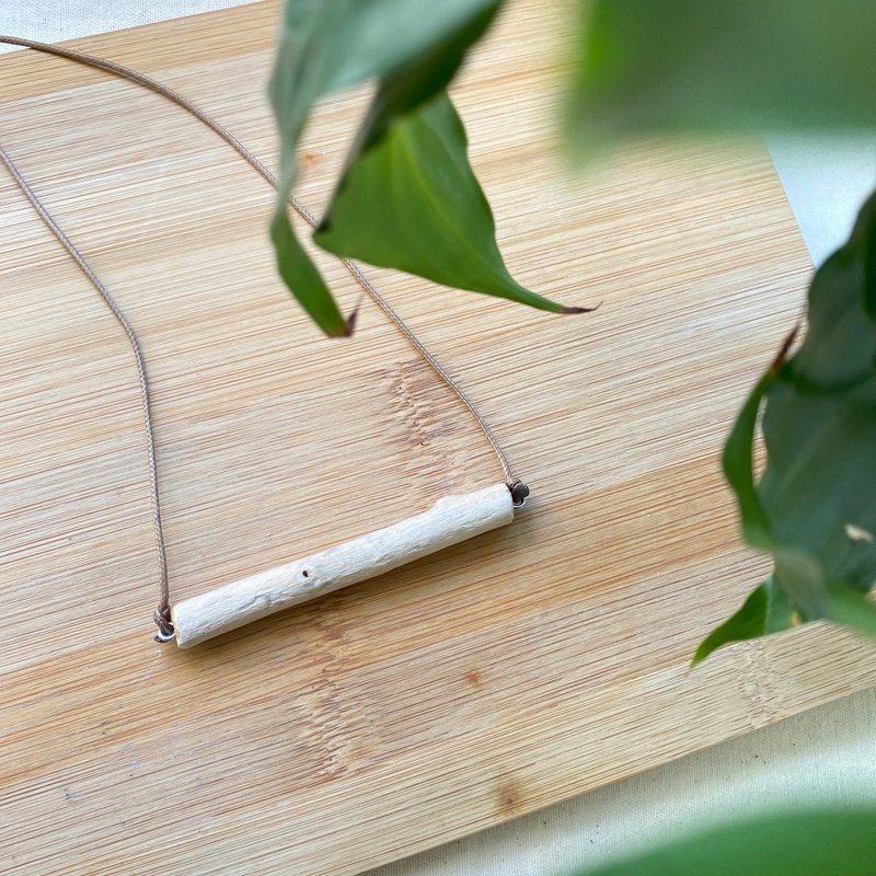 荡秋千系列 自然 树枝颈链 手工打磨 原创独特 - 颈链 - 木头 咖啡色