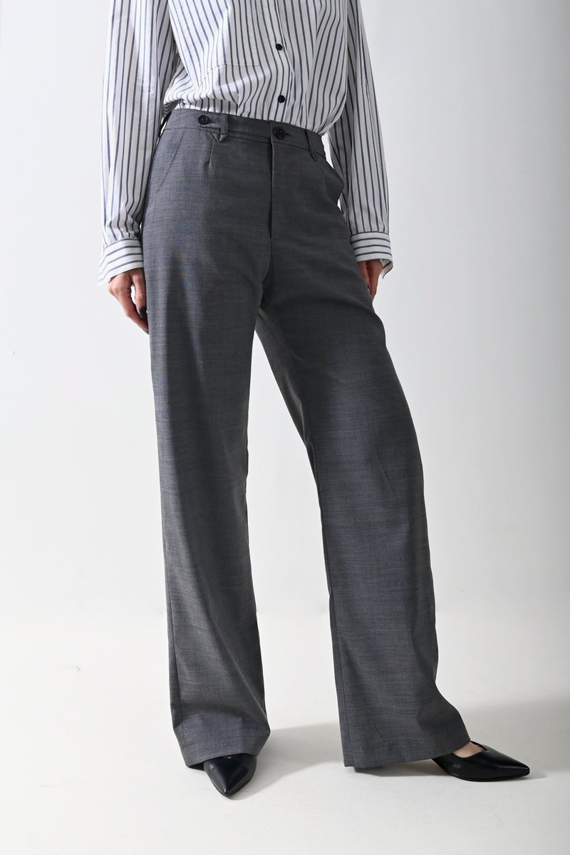 Shan Yong 轻薄毛料中腰直筒西装裤(两色) - 女装长裤 - 羊毛 