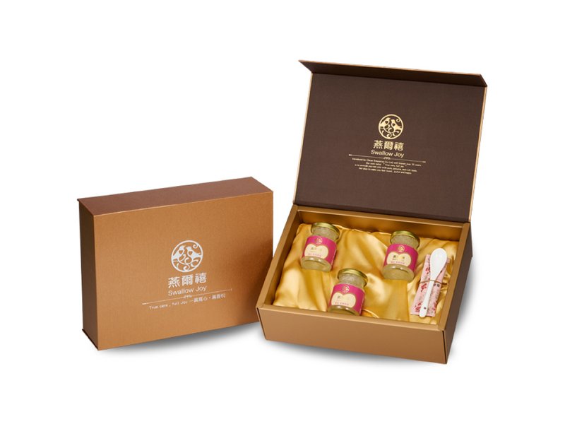 新上市【燕尔禧Swallow】官府浓纯即食燕窝-精致礼盒组3入装 - 健康/养生 - 玻璃 红色