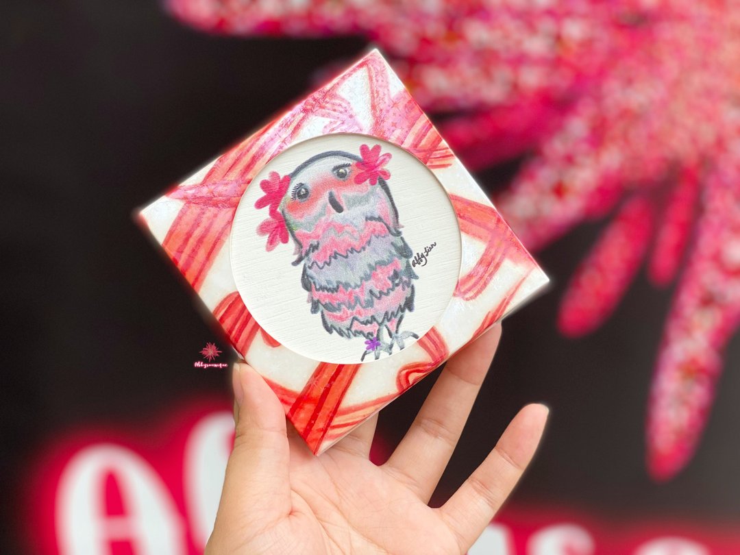 【预购】【礼物首选】猫头鹰 Ice Creamie 硅藻土杯垫 - 杯垫 - 其他材质 粉红色