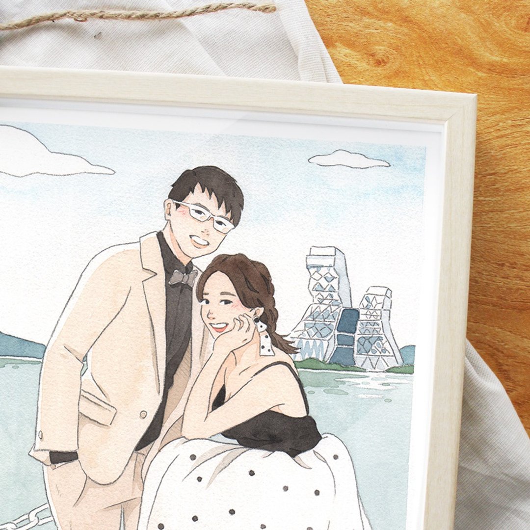 客制化人像 | 似颜绘 | 手绘婚纱 | 结婚礼物 | 婚礼小物 - 订制画像 - 纸 