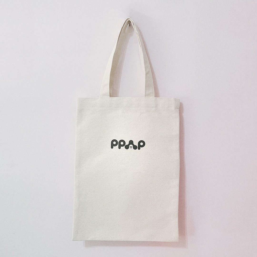 PPAP厚磅简约帆布提袋 A4书本尺寸 响应环保 请重复使用 - 手提包/手提袋 - 棉．麻 白色
