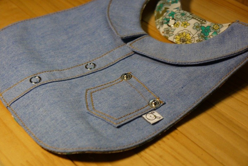 Bucute宝宝的弥月礼物/口水巾/弥月 - 围嘴/口水巾 - 其他材质 蓝色