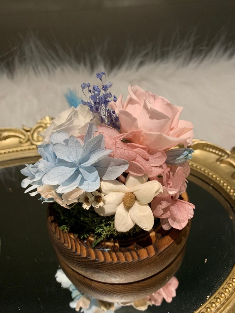 夜姬 小夜灯 永生花 不凋花 干燥花 玻璃罩 毕业礼物 - 灯具/灯饰 - 玻璃 粉红色