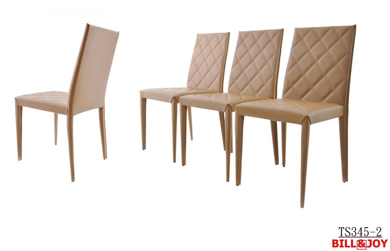 贴膜再生牛皮椅 皮革餐椅 - 椅子/沙发 - 其他材质 咖啡色