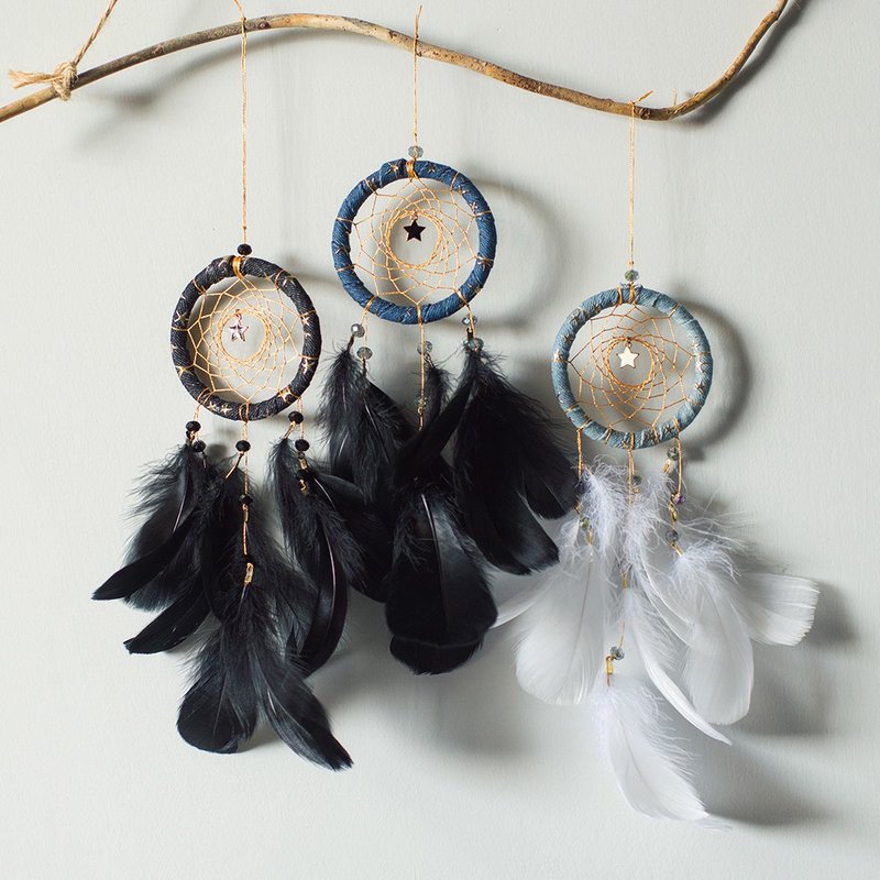 Follow your dream (丹宁风格系列) - 捕梦网 成品 -情人节礼物 - 摆饰 - 其他材质 蓝色