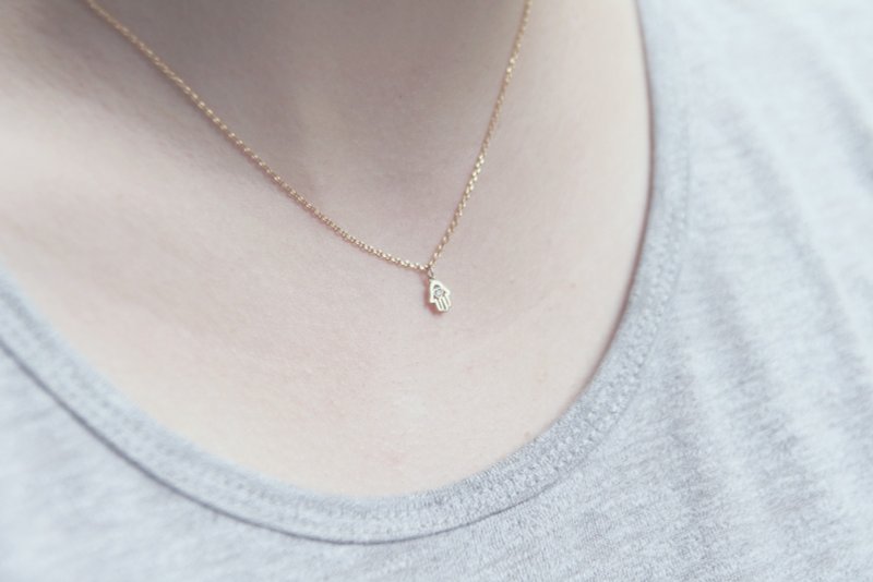 法蒂玛祝福　手中小钻　金项链 - 项链 - 其他金属 金色