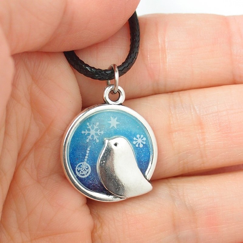 Fox Garden 手作  双面雪花小鸟项链/生日礼物/情人节礼物 - 项链 - 其他金属 