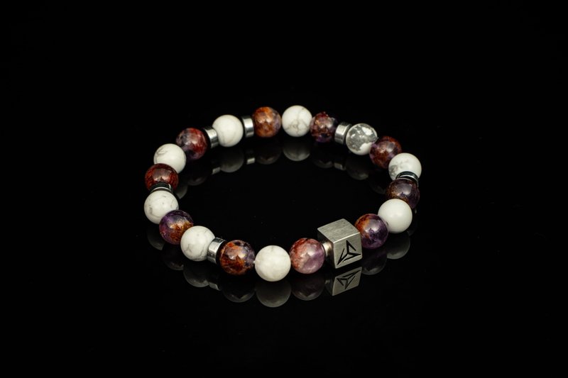 【景门紫】 |  白松石 紫幽灵  |  水晶手链 - 手链/手环 - 水晶 