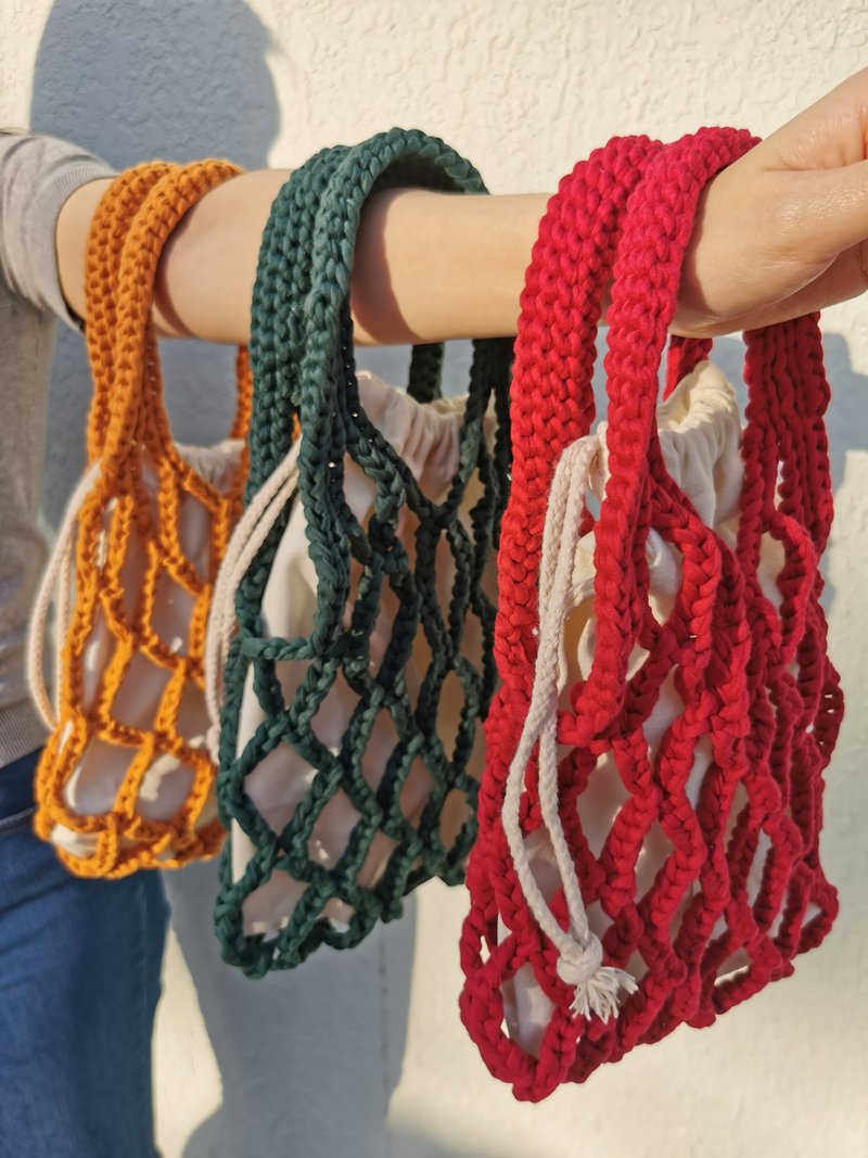 圣诞大特价 -大容量轻巧网袋/手提袋/手袋/包包/香港制造(连内袋) - 手提包/手提袋 - 棉．麻 多色