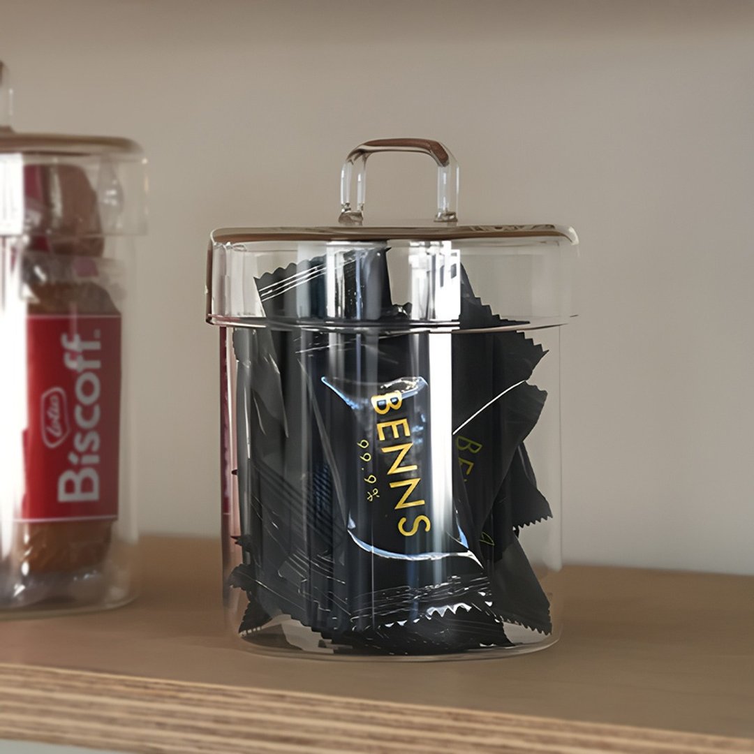 日本霜山 多用途耐热玻璃储物罐(附盖)-430ml-3入 - 其他 - 玻璃 透明
