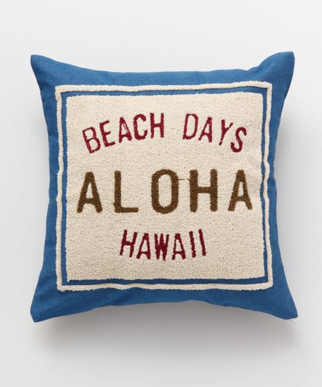 Chenille Embroidered Denim Cushion Cover - 枕头/抱枕 - 其他材质 