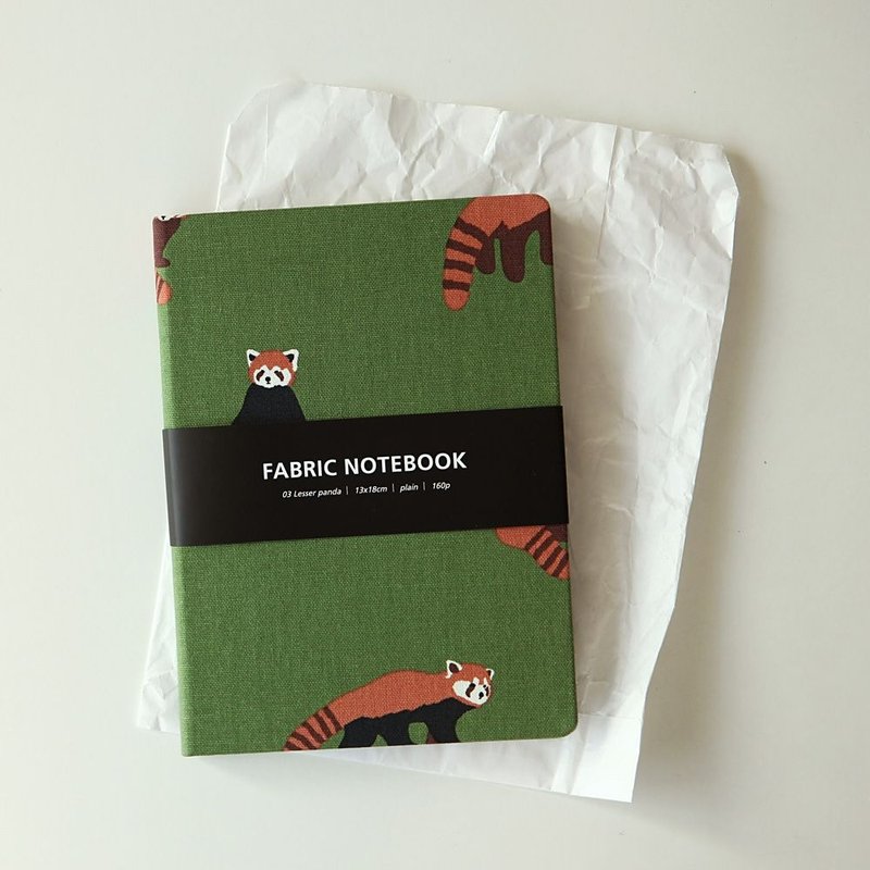 Dailylike-质感布贴封面空白笔记本-03 红熊猫,E2D28574 - 笔记本/手帐 - 纸 绿色