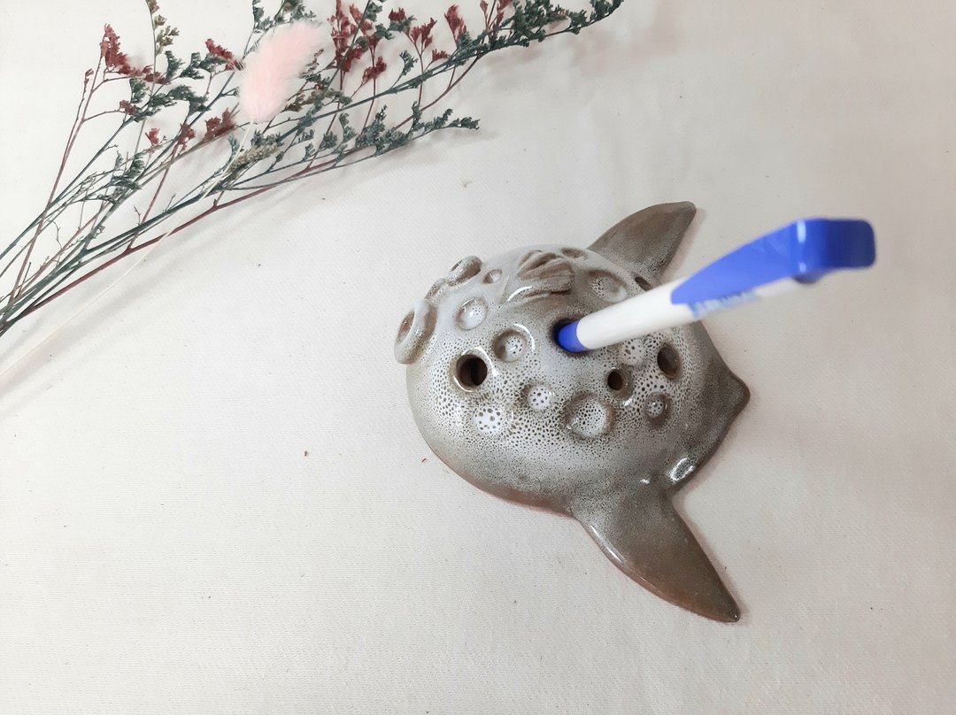 【体验】手捏陶--曼波鱼笔插壁挂陶饰品 - 陶艺 - 陶 