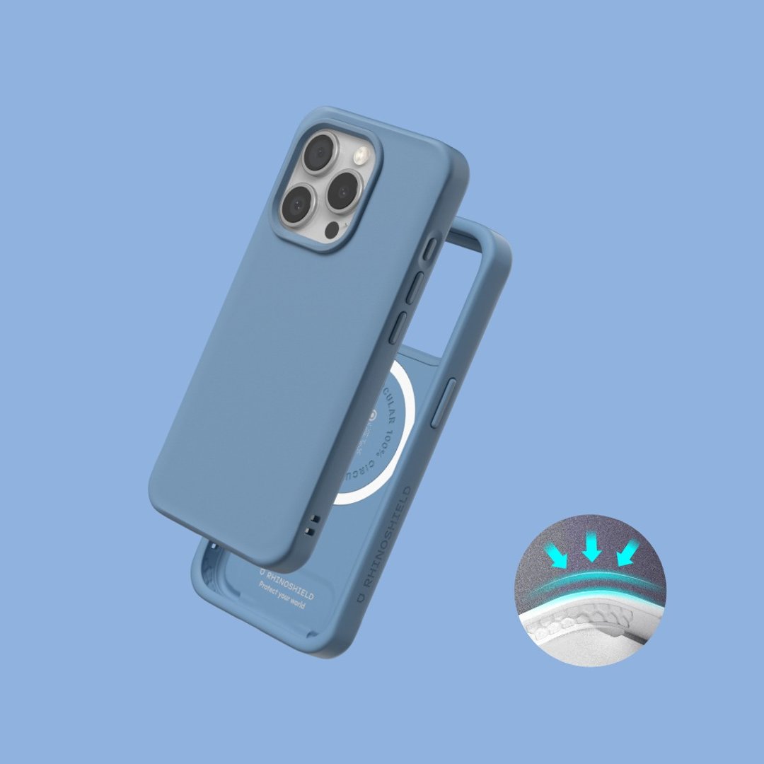 SolidX(MagSafe兼容)强化吸震缓冲防摔手机壳/海潮蓝 for 15系列 - 手机壳/手机套 - 塑料 