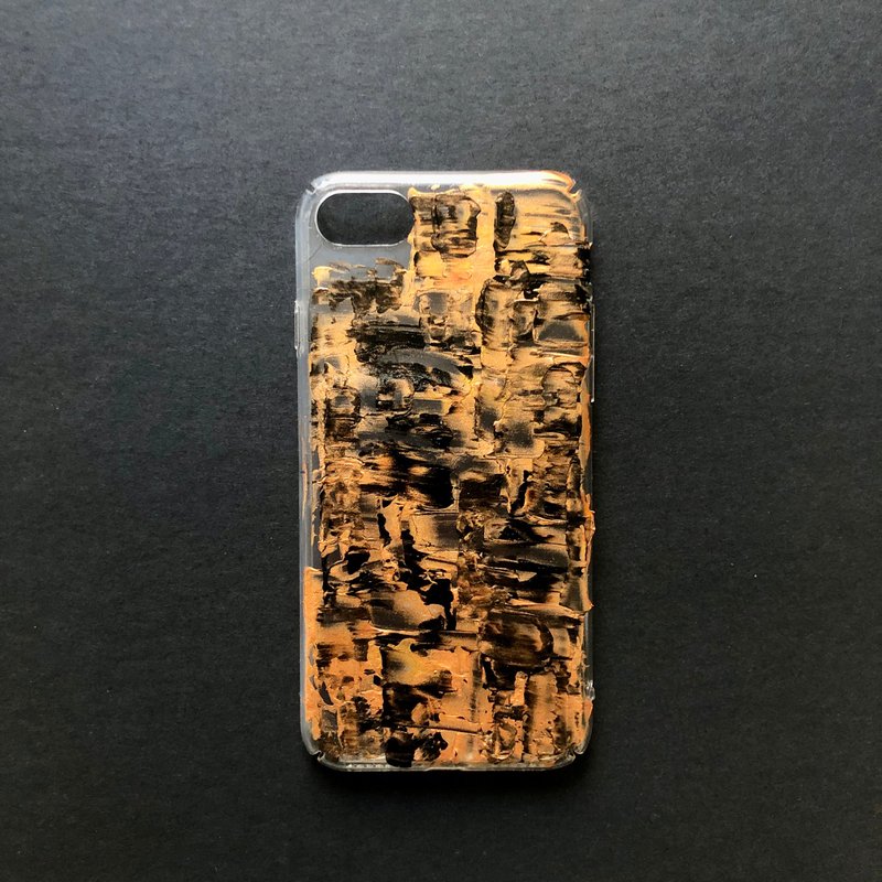 Acrylic 手绘抽象艺术手机壳 | iPhone 7/8 |  Black & Gold - 手机壳/手机套 - 压克力 金色