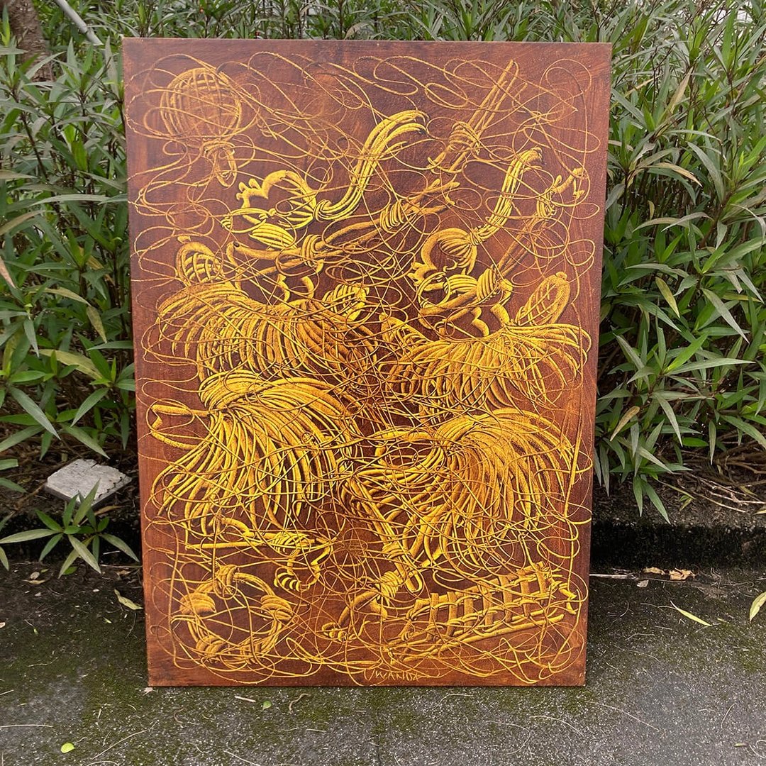【U801 狂舞】坦桑尼亚手绘画作,挂画,居家装饰,礼物 - 海报/装饰画/版画 - 其他材质 