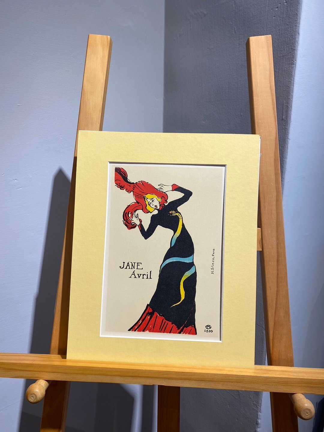 法国艺术家Toulouse Lautrec-珍艾薇儿 - 版画1950s 再版 - 海报/装饰画/版画 - 纸 红色