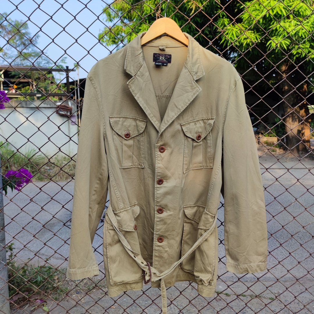 Vintage RRL Ralph Lauren Khaki Safari Jacket Rare - 男装外套 - 其他材质 卡其色