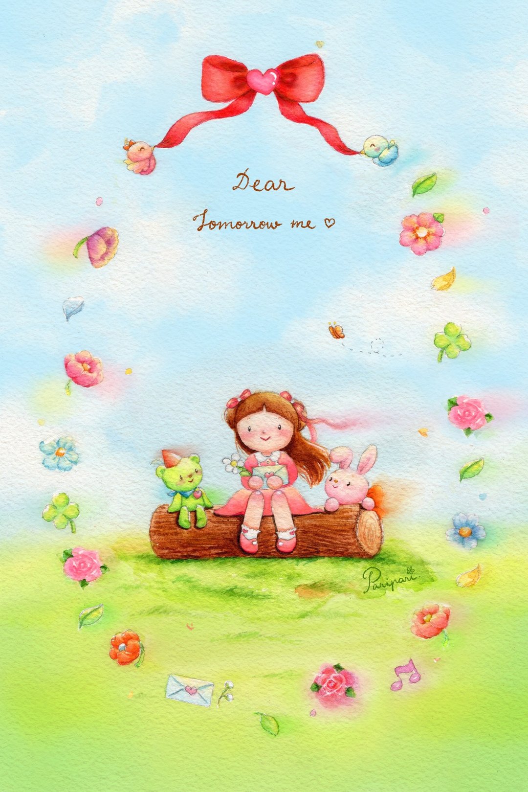 Dear Tomorrow Me 明信片 - 卡片/明信片 - 纸 多色