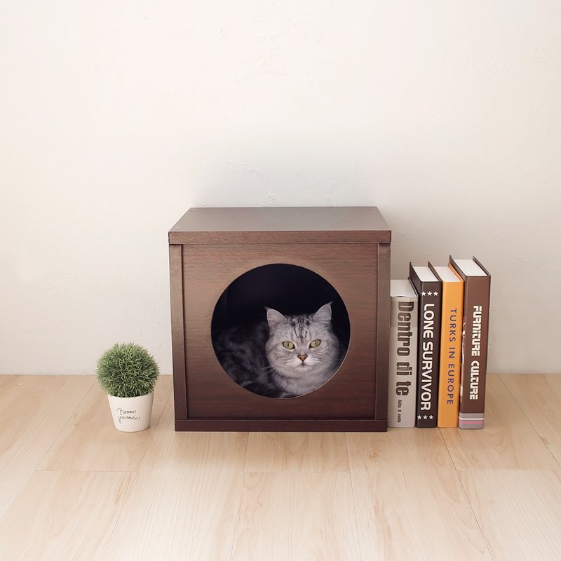 【安阁家】巧拼猫屋 - 躲猫猫柜(胡桃木) - 其他 - 纸 咖啡色