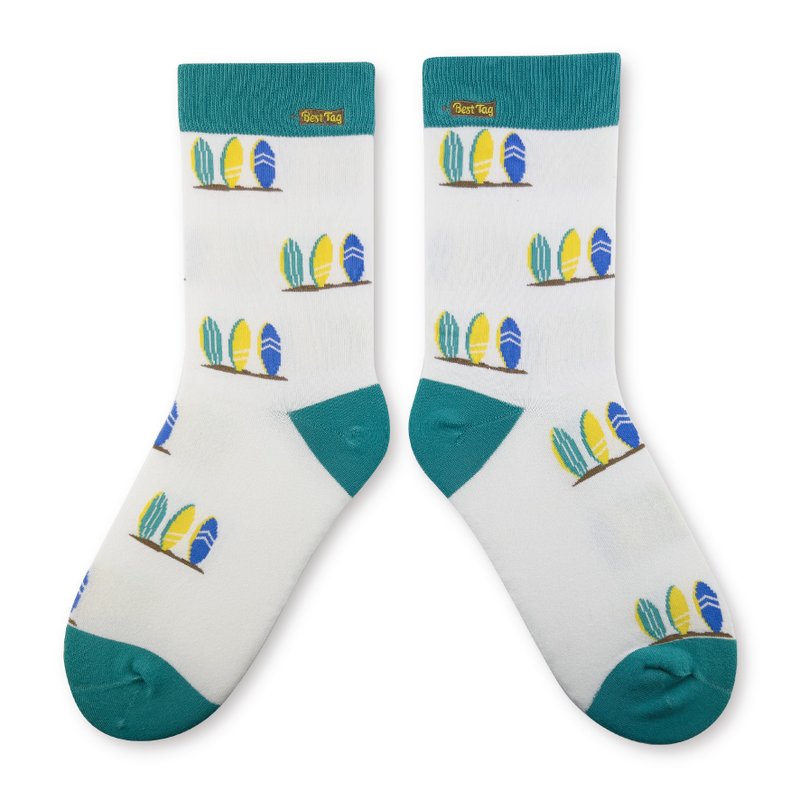 冲浪板 - 袜子 - 棉．麻 白色