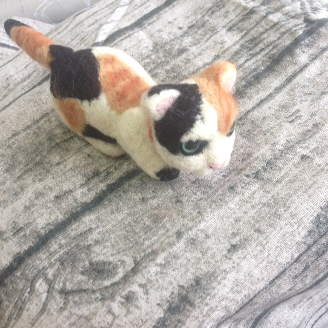 ‘猫奴系列’拟真猫全身 －三花猫 - 其他 - 羊毛 橘色