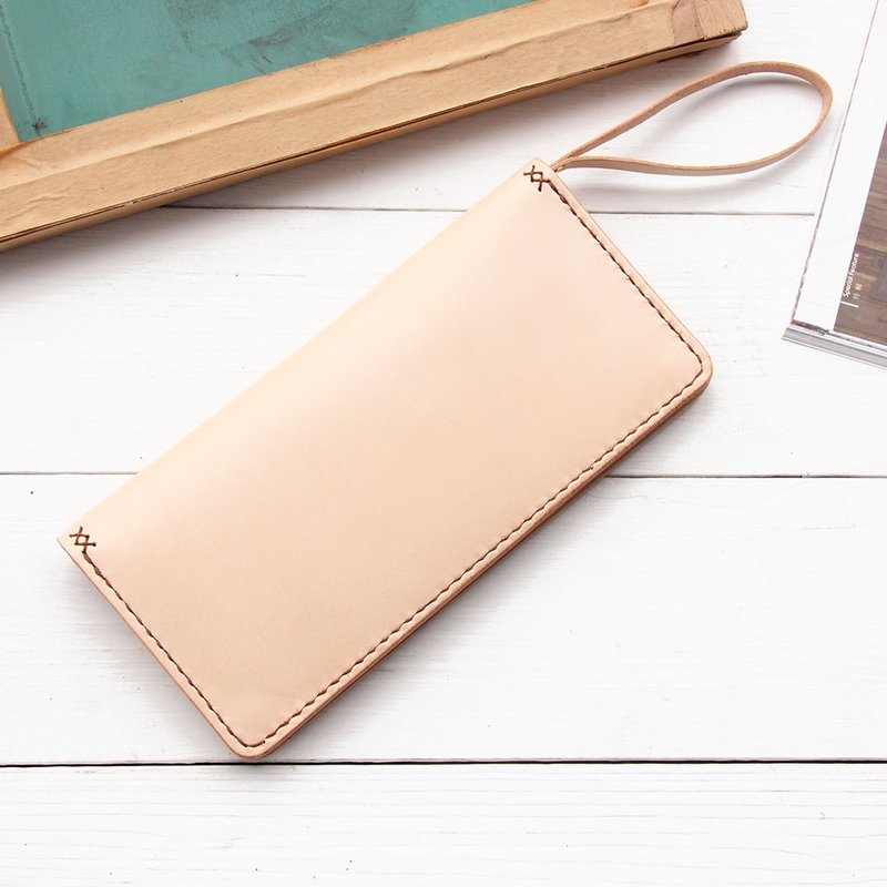 Rustic 长夹∣原色植鞣牛皮革∣多色 - 皮夹/钱包 - 真皮 咖啡色