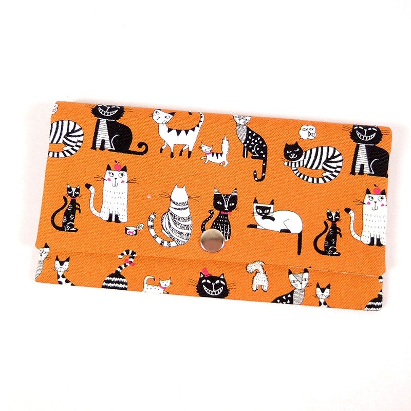 红包袋 存折 现金收纳袋-咖啡猫 - 皮夹/钱包 - 棉．麻 咖啡色