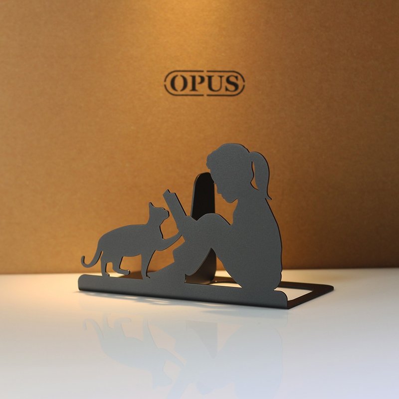 【OPUS东齐金工】欧式铁艺书挡/创意书架/金属书夹/圣诞交换礼物/ - 刊物/书籍 - 其他金属 黑色