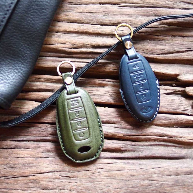 INFINITI Q30 QX30 Q50 Q60 G37 无限汽车钥匙皮套 日制皮革 - 钥匙链/钥匙包 - 真皮 