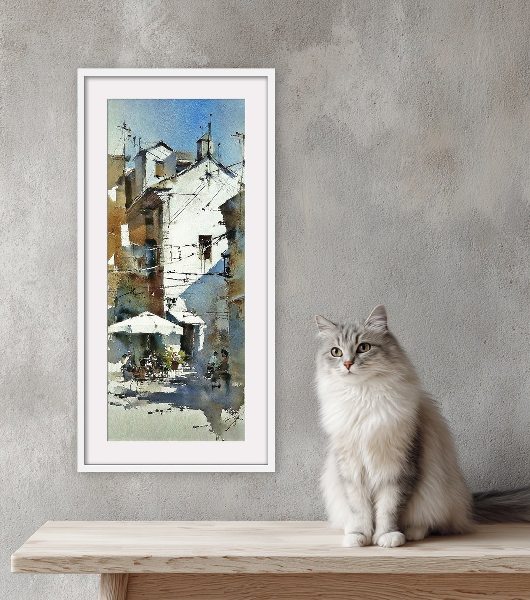 水彩画-附画框 | 入厝礼| 挂画| 民宿布置|  室内设计| 海报 - 海报/装饰画/版画 - 木头 多色