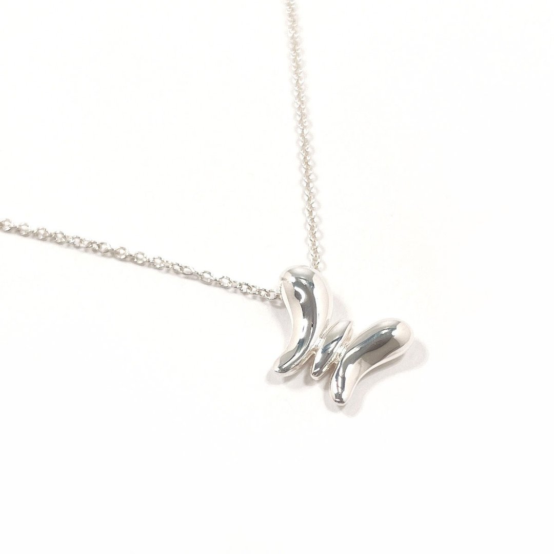 【日本直购．二手美品】蒂芙尼 TIFFANY&Co. 项链 蝴蝶 翅膀 Elsa Peretti 925 银 古董精品 - 项链 - 纯银 银色