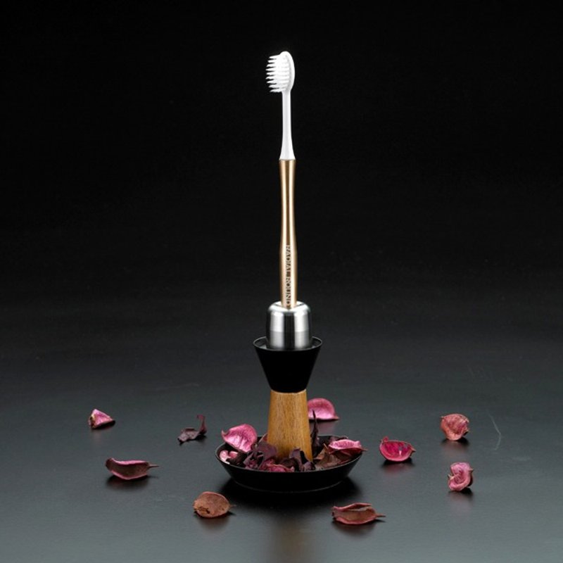 (一年份) 不锈钢减塑牙刷-金色(1柄+6刷+1原钢色底座) - 其他 - 其他材质 金色