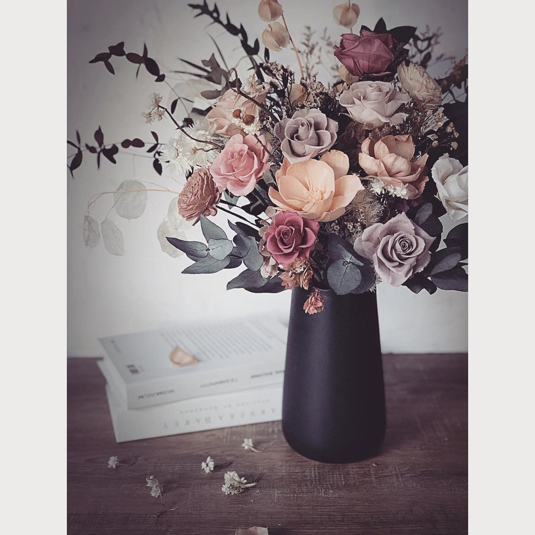 不凋花永生花高桌花/宅配限双北地区,跨县市需自取 - 干燥花/捧花 - 其他材质 