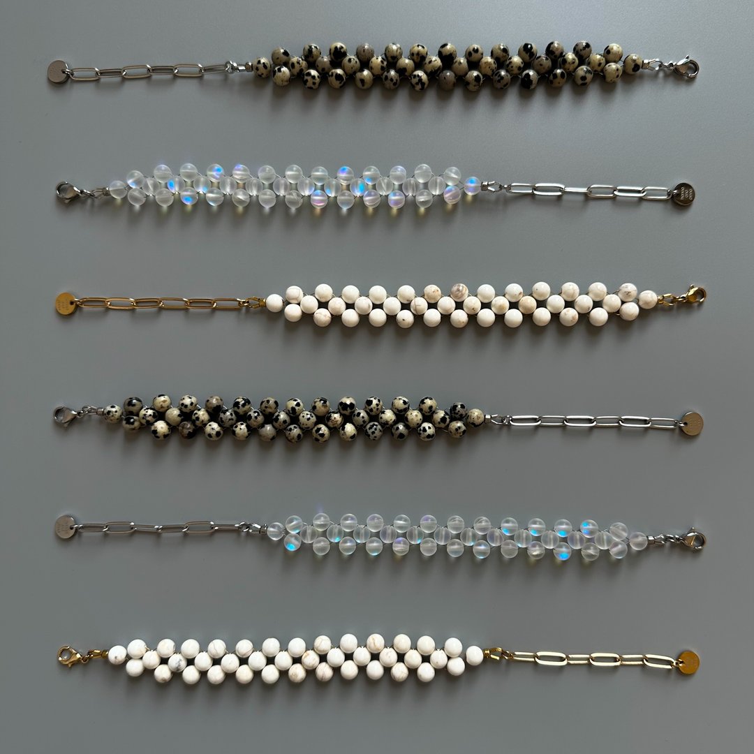 WEAVE STONES BRACELET - 手链/手环 - 不锈钢 多色
