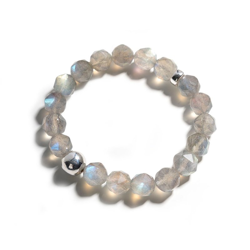 星钻拉长石925银手链 - 手链/手环 - 水晶 灰色