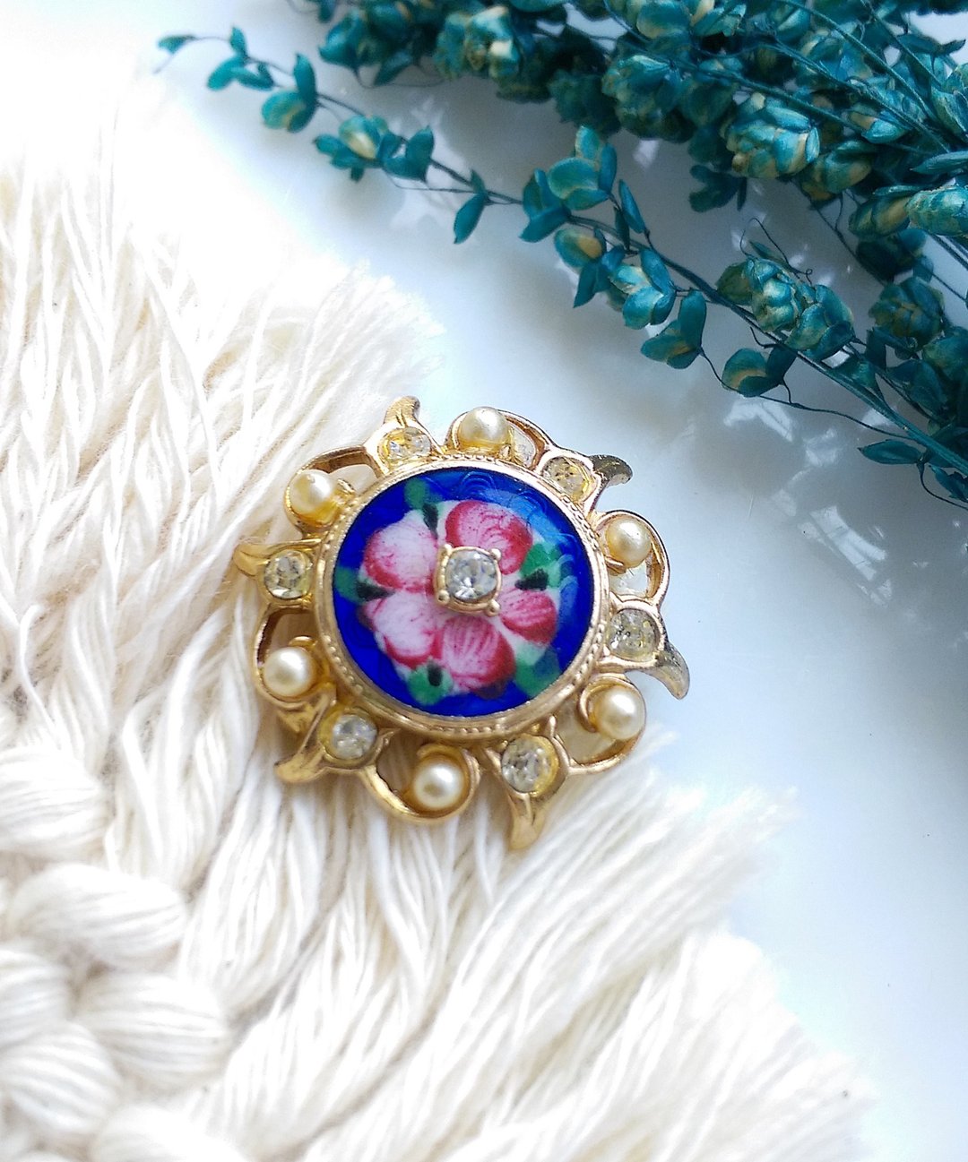 Vintage Jewelry 西洋古董饰品 小巧 维多利亚英式优雅 小别针 - 徽章/别针 - 其他金属 金色