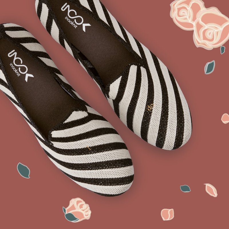 情人节礼物-永恒之爱乐福鞋/深灰 - 女款牛津鞋/乐福鞋 - 聚酯纤维 黑色