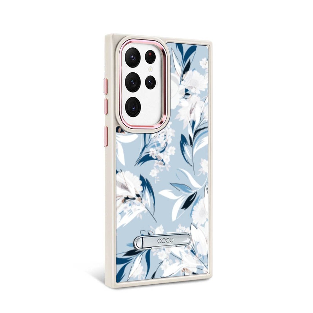 Samsung S23系列 军规防摔铝合金镜头框立架手机壳-蝴蝶兰 - 手机壳/手机套 - 其他材质 多色