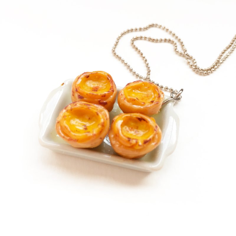 egg tart Necklace - 项链 - 粘土 黄色