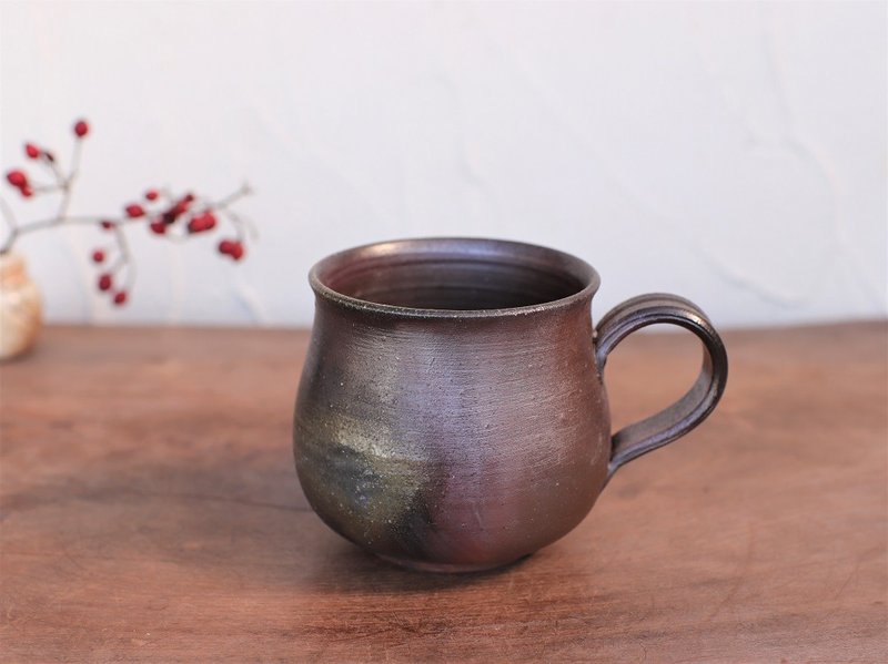 备前烧咖啡杯（大）Sangiri c8-001 - 咖啡杯/马克杯 - 陶 咖啡色