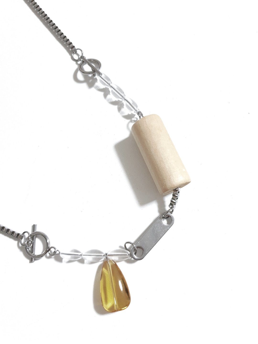 ALYSE Necklace :AMBER - 项链 - 不锈钢 黄色