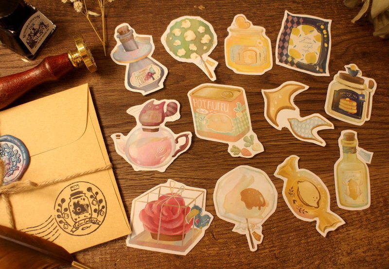 wonderland 奇幻食光 - 小贴纸组 - 贴纸 - 纸 