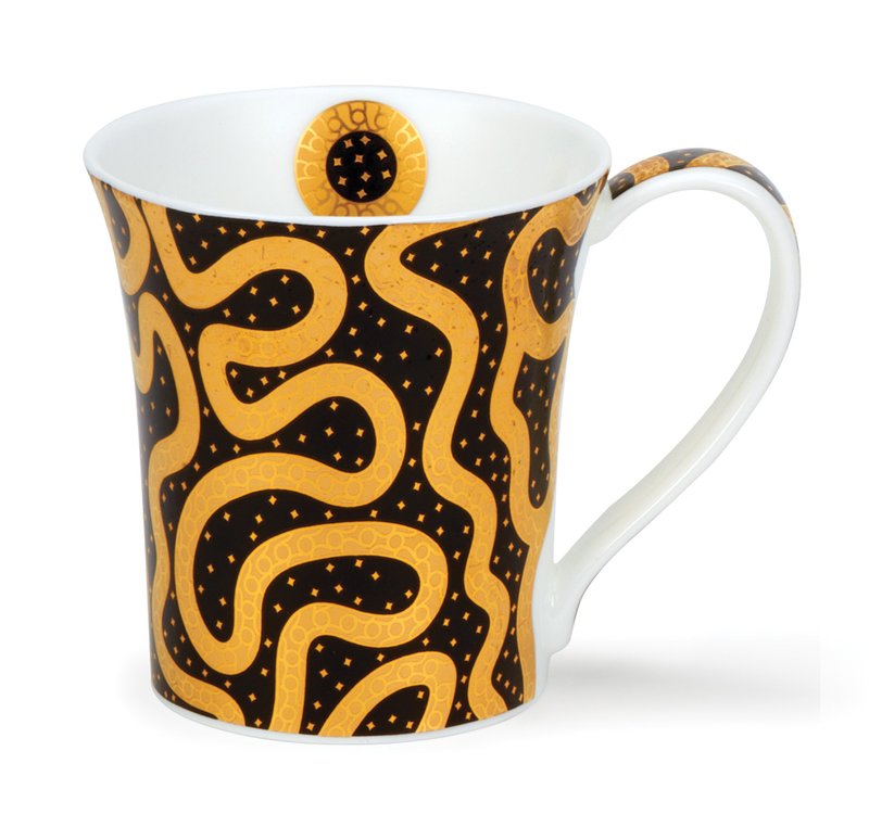 【100%英国制造】金漾普普骨瓷马克杯-黑 - 咖啡杯/马克杯 - 瓷 多色