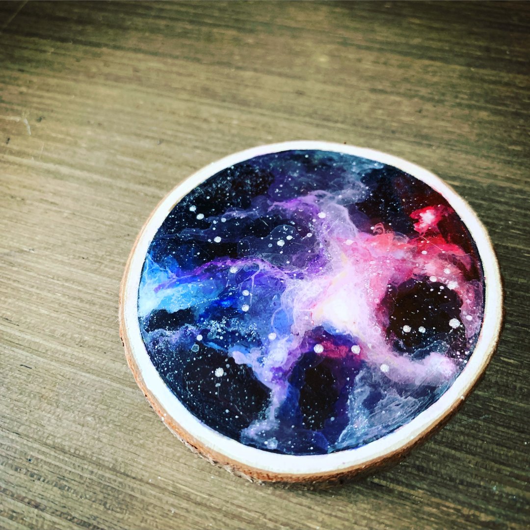 手绘宇宙木摆饰 - 摆饰 - 木头 